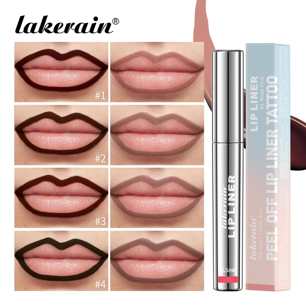 Lakerain Peel Off Lip Liner Tattoo Waterproof Long Lasting Matte Non-Stick Cup Lip Tint Sexy Red Contour Lips Make Up Cosmetics