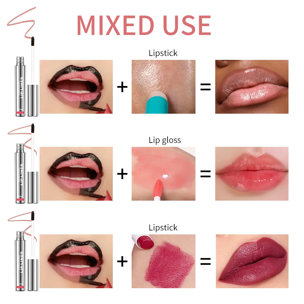 Lakerain Peel Off Lip Liner Tattoo Waterproof Long Lasting Matte Non-Stick Cup Lip Tint Sexy Red Contour Lips Make Up Cosmetics