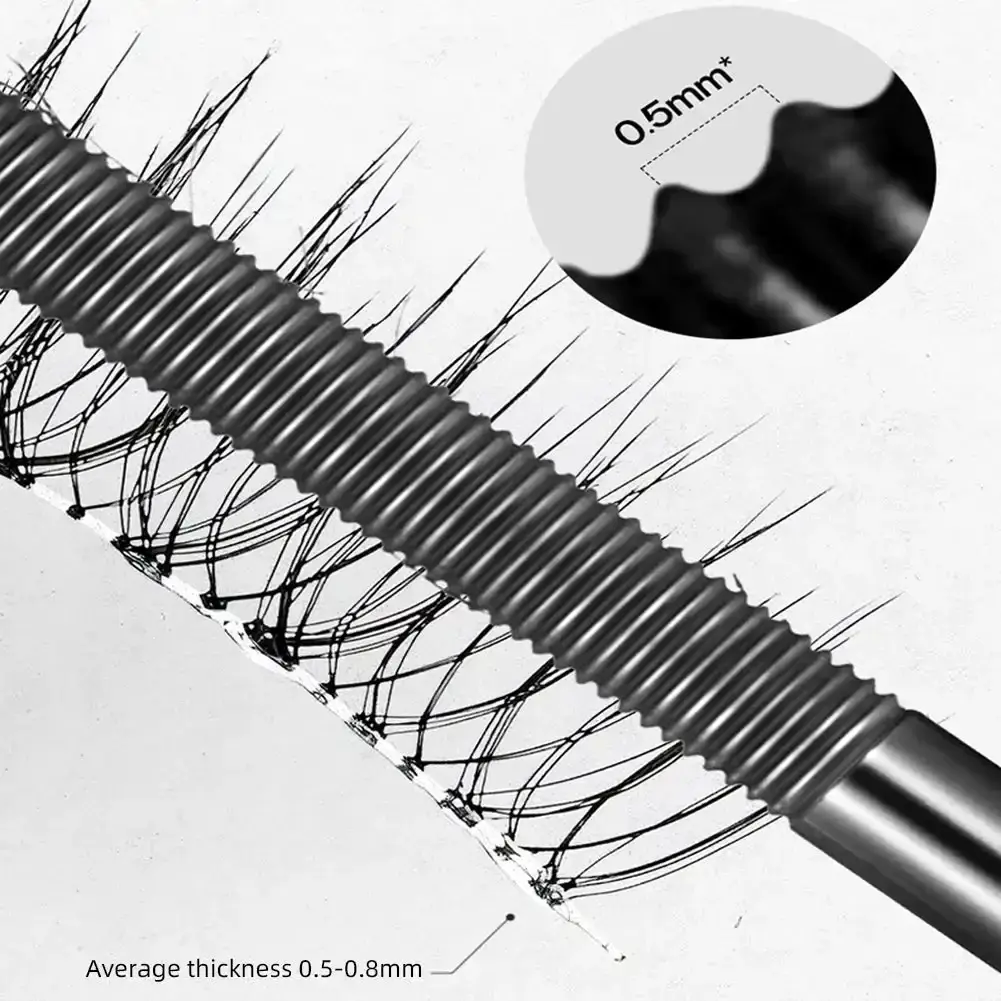 Metal Iron Lashes Mascara Waterproof Silk Fiber Mascara Black Long Curling Eyelash Extensions Non-clumping Eyes Makeup Cosmetics