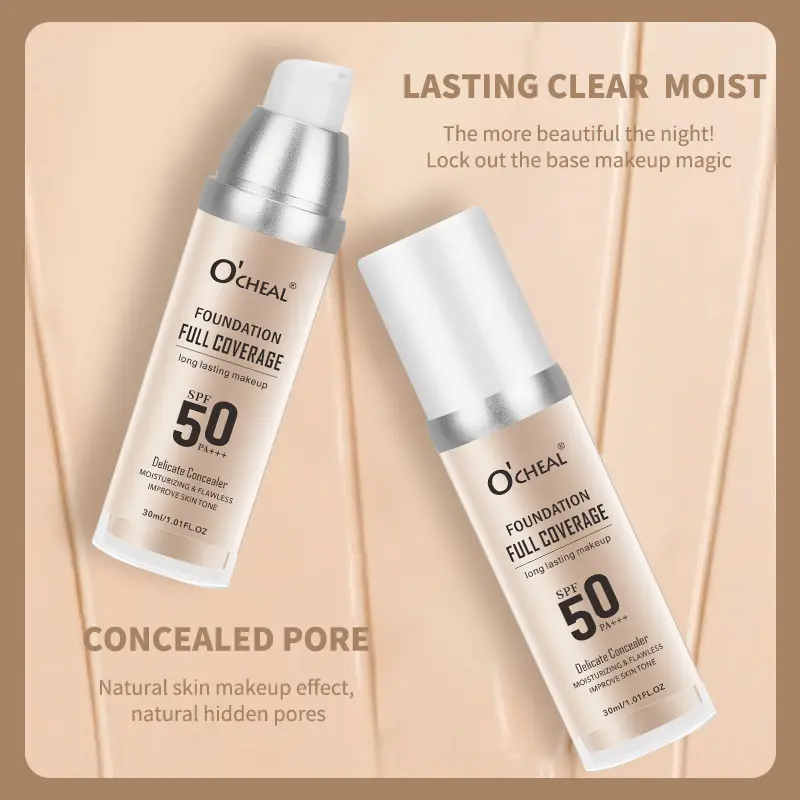 Temperature Changing Liquid Foundation Long Lasting Moisturizing High Coverage Concealer Brightens Skin Tone Makeup Cosmetics