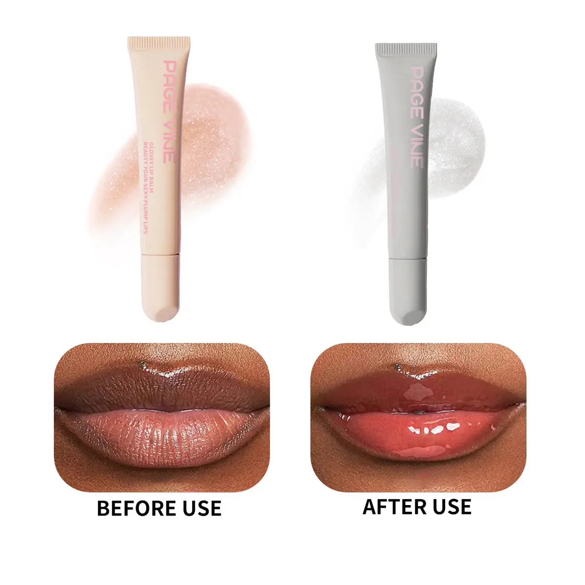 1 pcs Soft Tube Mirror Lip Gloss Lip Oil Nude Brown Plumping Lip Gloss Moisturising Transparent Lipgloss Beauty Cosmetics Makeup