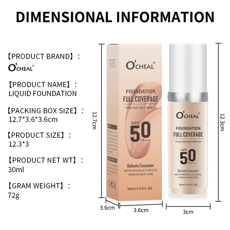Temperature Changing Liquid Foundation Long Lasting Moisturizing High Coverage Concealer Brightens Skin Tone Makeup Cosmetics
