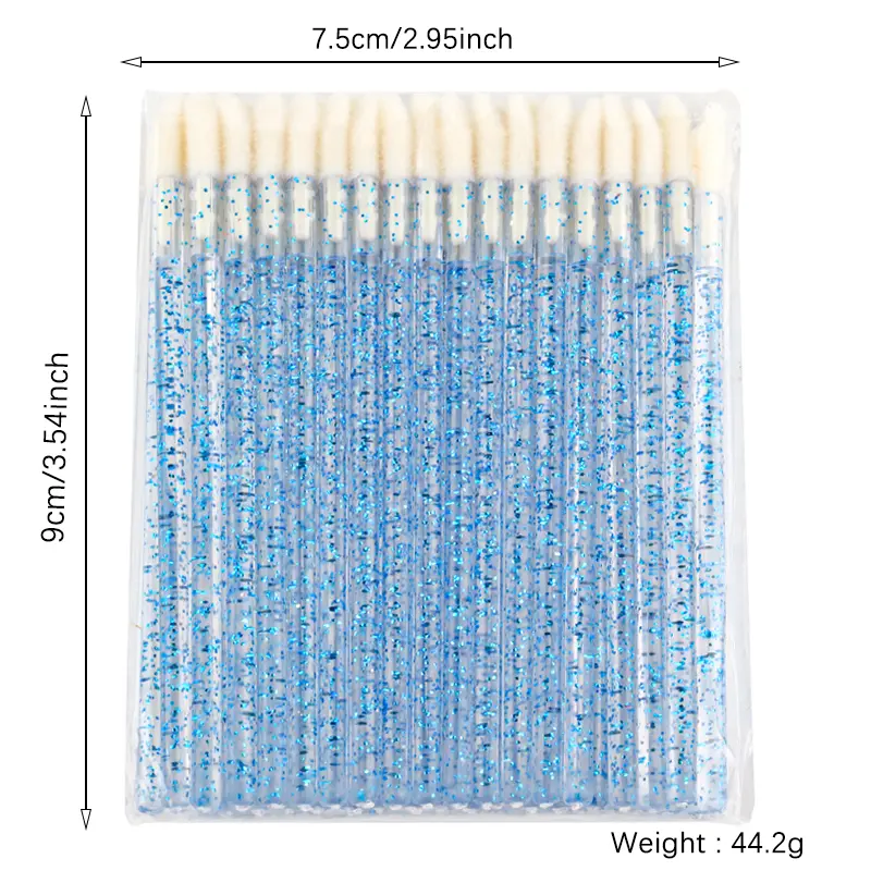 SHIDISHANGPIN 50 PCS Disposable Lip Brush Makeup Brushes Lipstick Applicator Wands Brushes Lash Extension Tool Beauty Accessorie