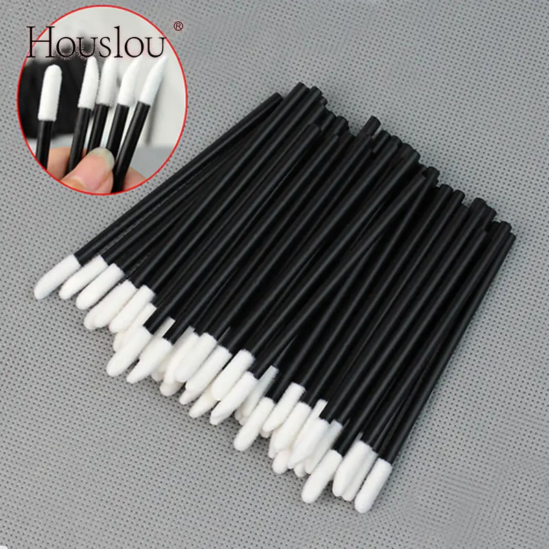 SHIDISHANGPIN 50 PCS Disposable Lip Brush Makeup Brushes Lipstick Applicator Wands Brushes Lash Extension Tool Beauty Accessorie