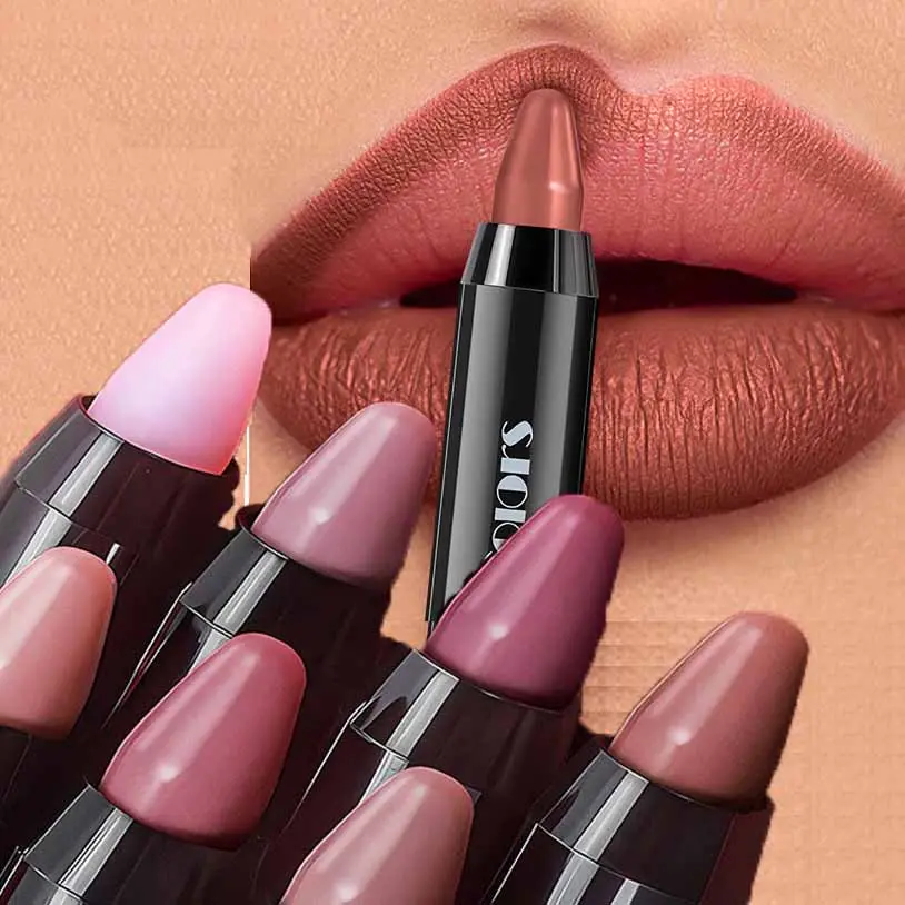 Nude Grey Pink Lip Liner Pen Matte Contour Tint Crayon Lipstick Non-stick Cup Waterproof Sexy Red Lip Shape Makeup Cosmetic