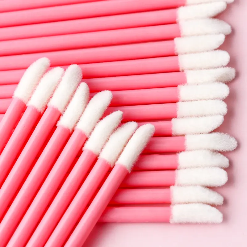 SHIDISHANGPIN 50 PCS Disposable Lip Brush Makeup Brushes Lipstick Applicator Wands Brushes Lash Extension Tool Beauty Accessorie