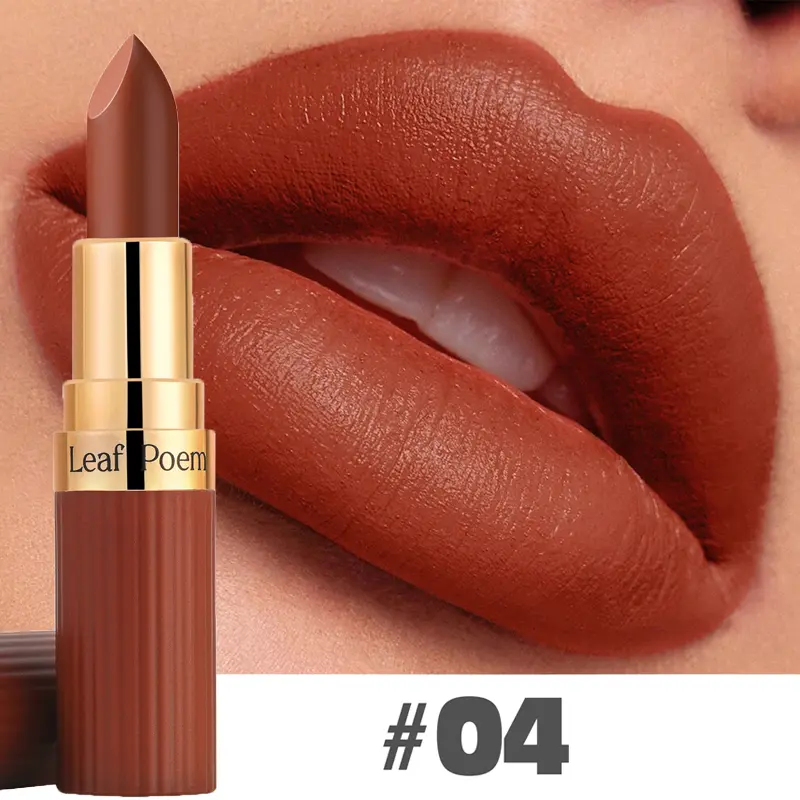 6 Color Matte Lipstick Velvet Dark Brown Lip Gloss Waterproof Lasting Pigments Makeup Nude Coffee Lip Stick Lips Makeup Cosmetic