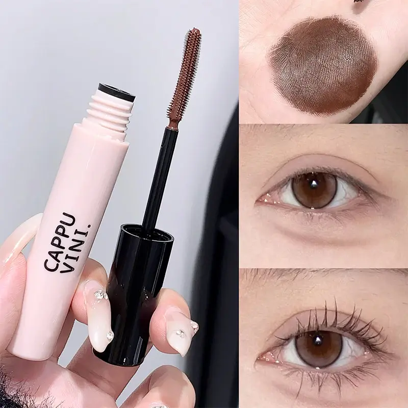 Waterproof Thick Lengthening Mascara 3D Fiber Lashes Black Brown Eyelash Extension Big Brush No Smudging Lasting Eye Cosmetics