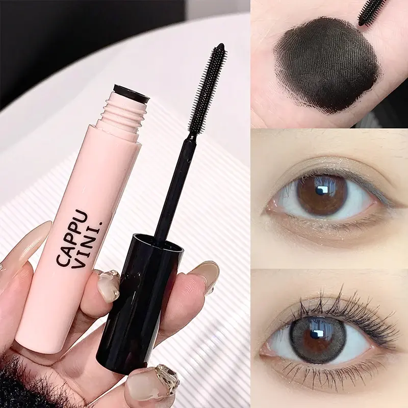 Waterproof Thick Lengthening Mascara 3D Fiber Lashes Black Brown Eyelash Extension Big Brush No Smudging Lasting Eye Cosmetics