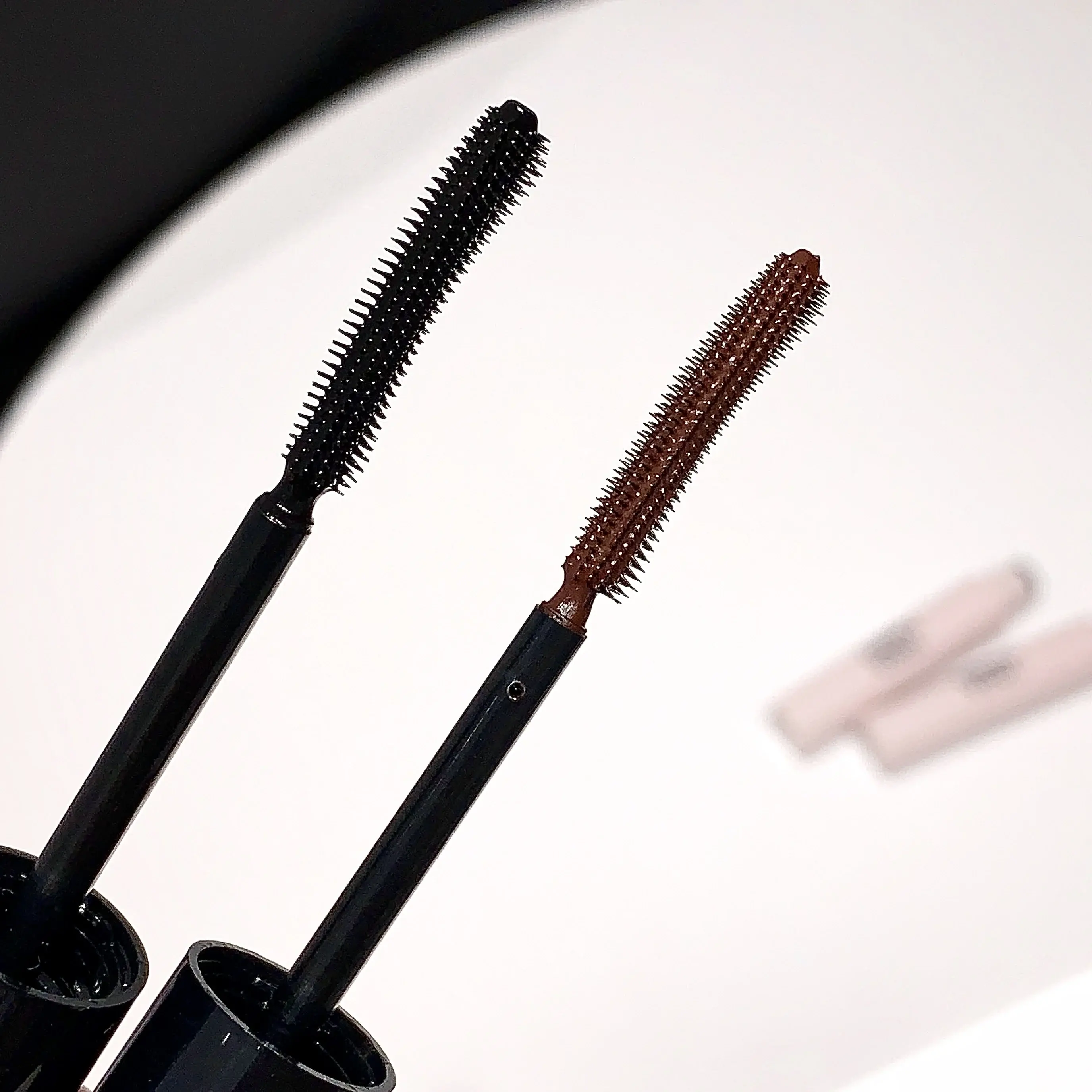 Waterproof Thick Lengthening Mascara 3D Fiber Lashes Black Brown Eyelash Extension Big Brush No Smudging Lasting Eye Cosmetics