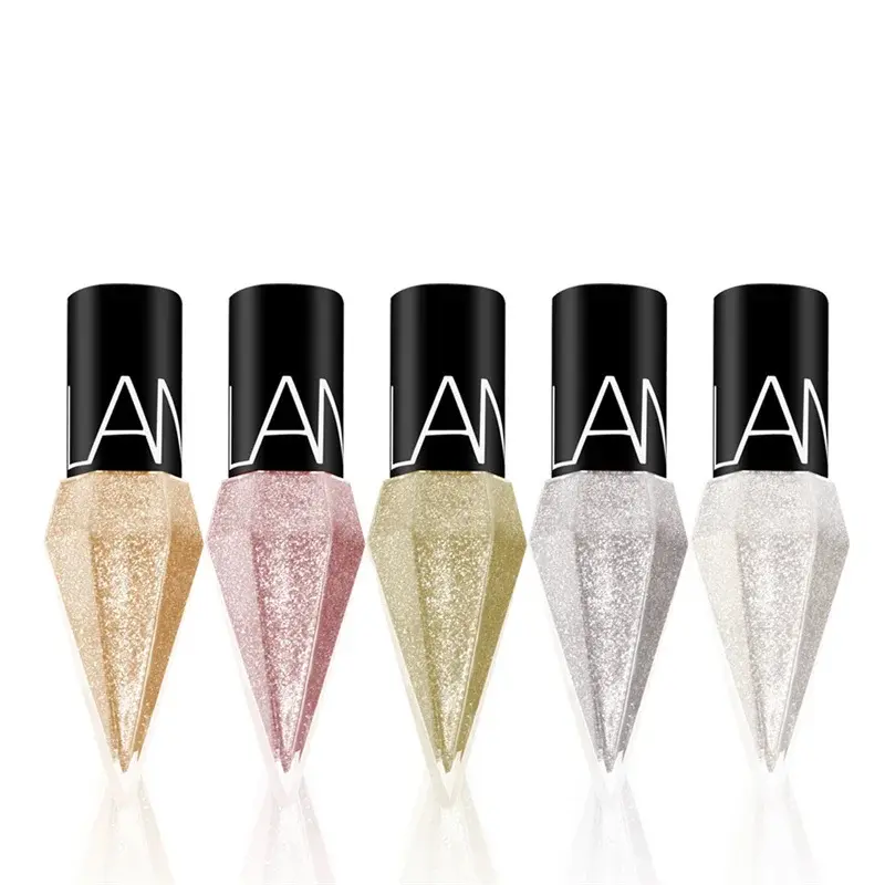 5pc/set Professional Shiny Eye Liners Cosmetics for Women Pigment Silver Rose Gold Color Liquid Glitter Eyeliner Beauty Makeup