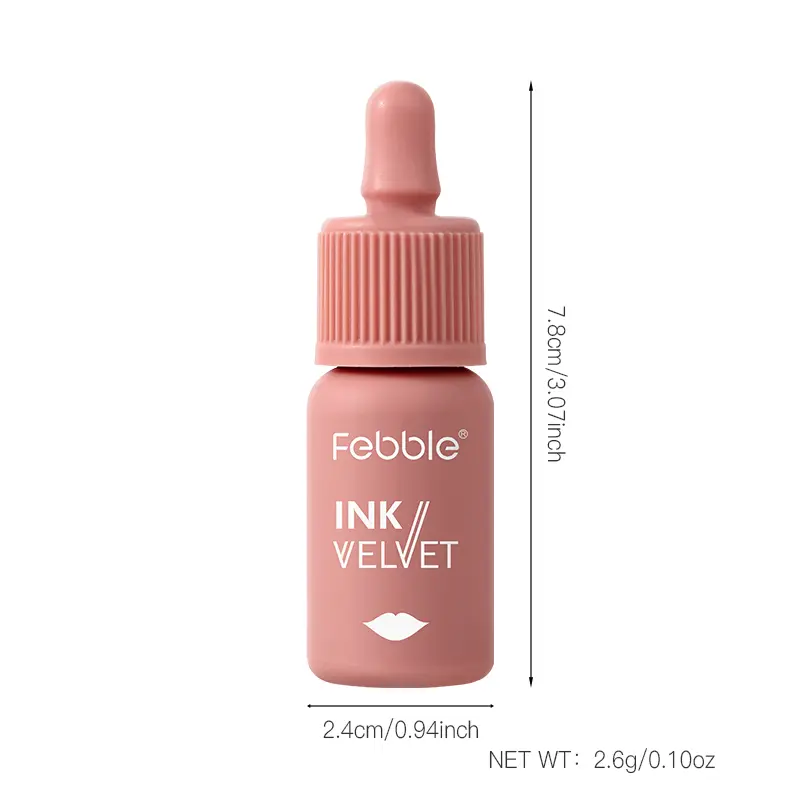 Febble 6 Color Matte Lip Gloss Nude Velvet Liquid Lipstick Multifunctional Long-lasting Lip Cosmetics Suitable for Autumn Winter