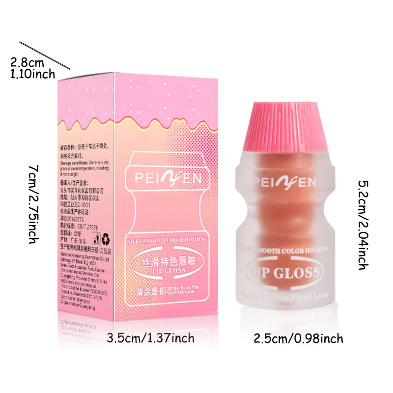 3 - Color Bottle Cute Lip Gloss, Easy - to - Color Lip Gloss, Waterproof and Long - Lasting Lip Makeup Cosmetics