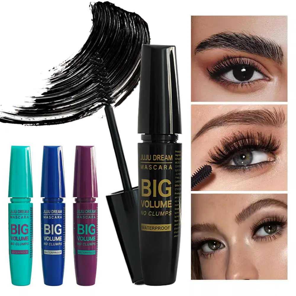JUJU DREAM 4D Black Waterproof Fiber Mascara，Volumizing, Lengthening, Curling, Waterproof Eye Makeup Cosmetic