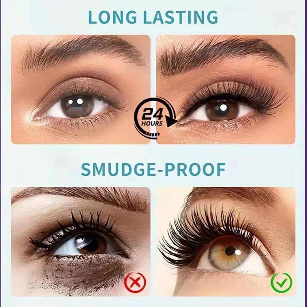 JUJU DREAM 4D Black Waterproof Fiber Mascara，Volumizing, Lengthening, Curling, Waterproof Eye Makeup Cosmetic