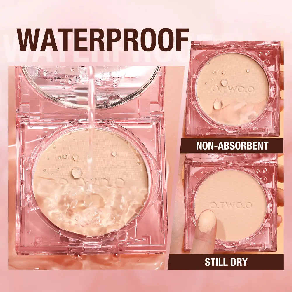 Wholesale O.TWO.O Face Powder 24 Hours Oil-control  Waterproof Matte Face Makeup Cosmetic Setting Compact Powder
