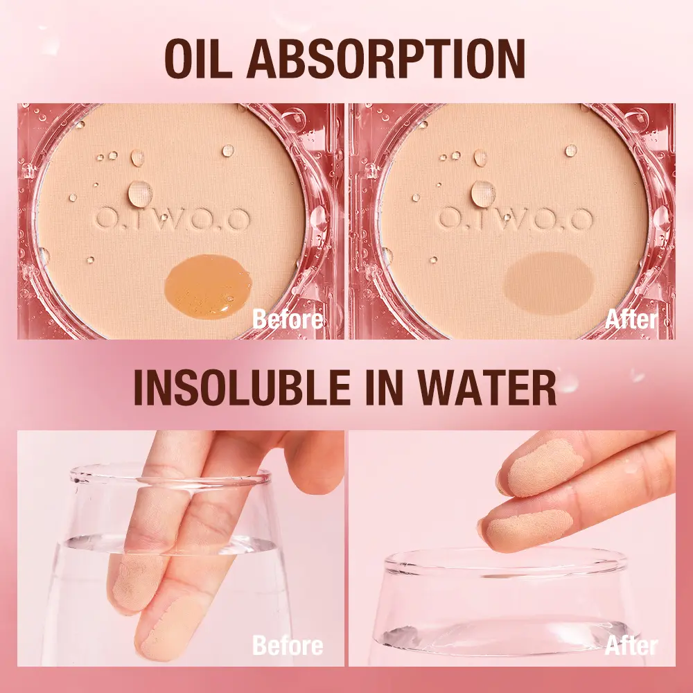 Wholesale O.TWO.O Face Powder 24 Hours Oil-control  Waterproof Matte Face Makeup Cosmetic Setting Compact Powder