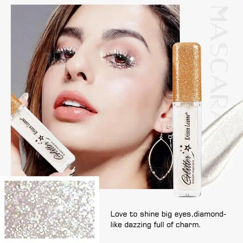 Mascara Glitter Diamond Colored Pearlescent Eye Makeup For Women Curling Thick Mascara Waterproof Korean Cosmetics Beauty