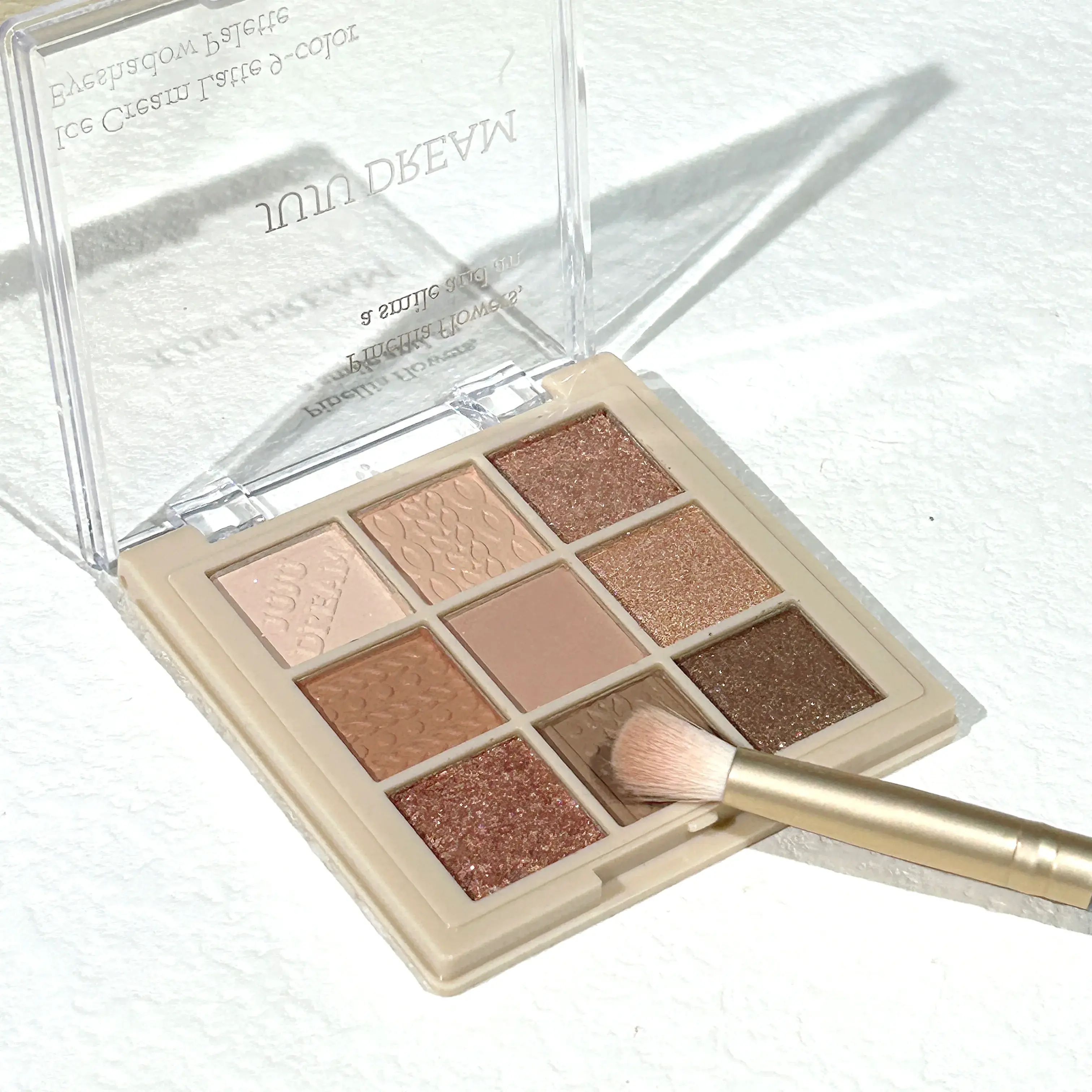 JUJU Dream 9 Color Eyeshadow Palette, Matte And Shimmer Brown Eyeshadows Powder, Long Lasting Blendable Eyeshadow Cosmetics