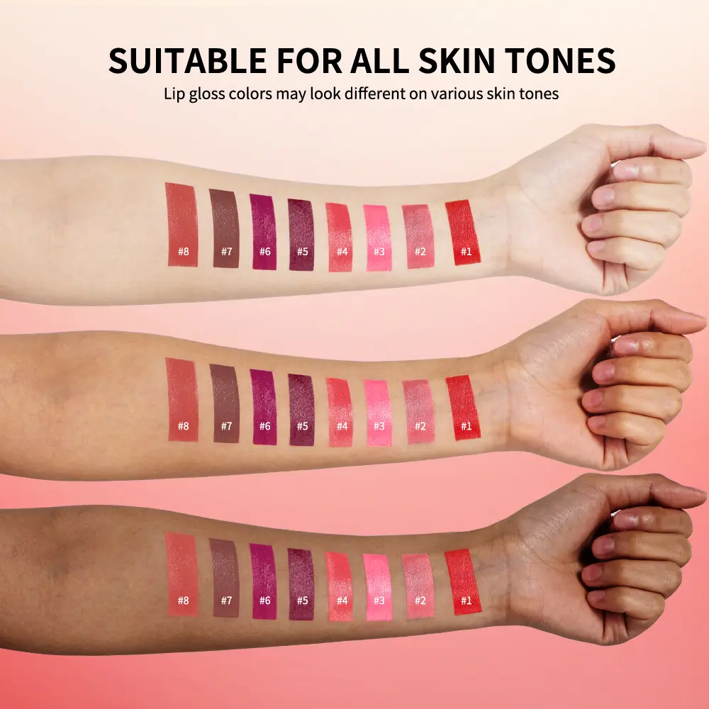 8Colors Velvet Cream Lip Gloss Semi-Matte Lip Glaze Non-Stick Cup Waterproof Lasting Peach Grapes Liquid Lipstick Cosmetics