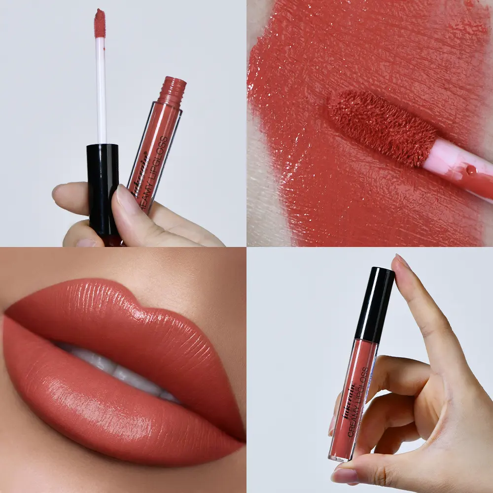 8Colors Velvet Cream Lip Gloss Semi-Matte Lip Glaze Non-Stick Cup Waterproof Lasting Peach Grapes Liquid Lipstick Cosmetics
