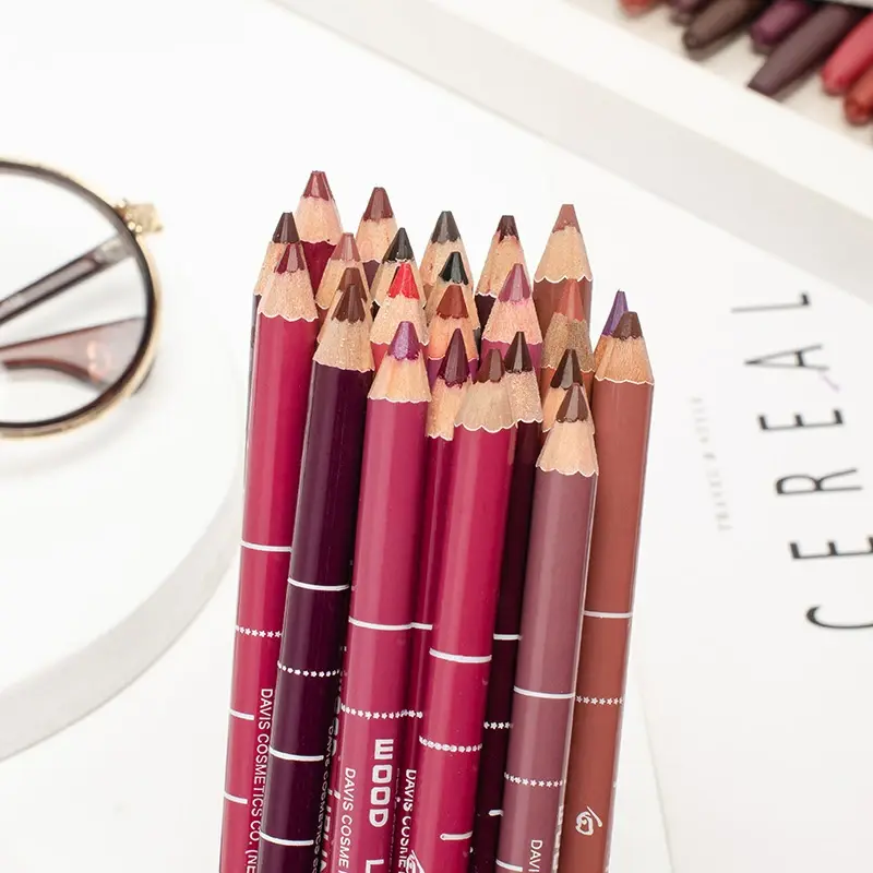 28-Colors Waterproof Lip Liner Matte Nuede Red Long Lasting Makeup Pens Non-stick Cup Lipstick Women Party Makeup Lip Cosmetics
