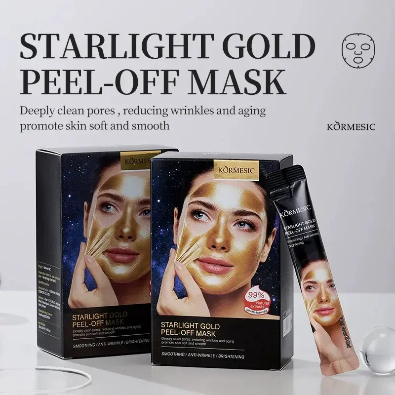 Starlight Gold Peel-off Mask Reduce Blackhead Remover Mask Facial Shrink Pores Acne Black Head Removal Skin Care 1/3/5/10/20pcs