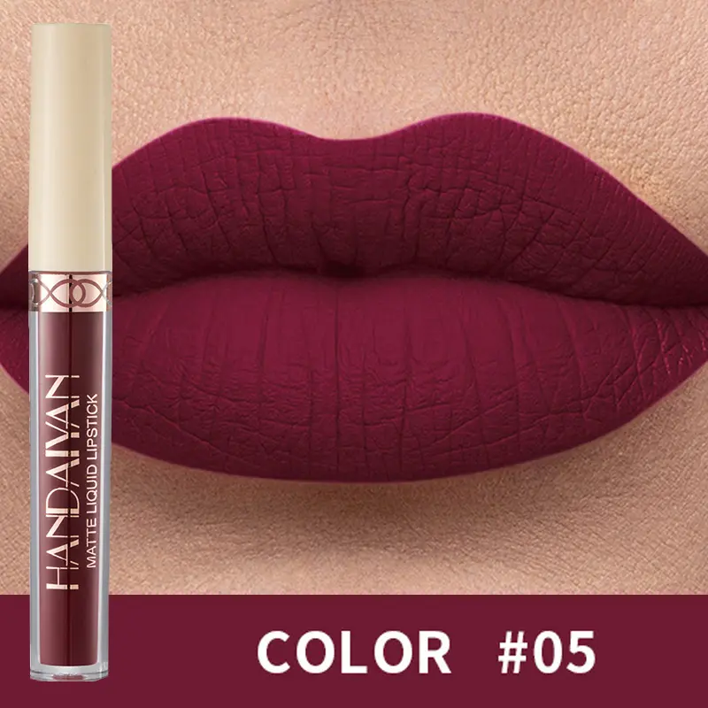 Waterproof Nude Matte Liquid Lipstick Non-stick Cup Lip Tint Makeup Matte Red Lip Gloss Cosmetics Long Lasting Lipsticks Make Up