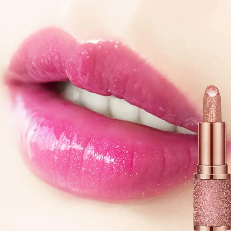 Glitter Lipstick Temperature Color Changing Long Lasting Lip Tint Waterproof Red Pink Sexy Lips Cosmetics Makeup