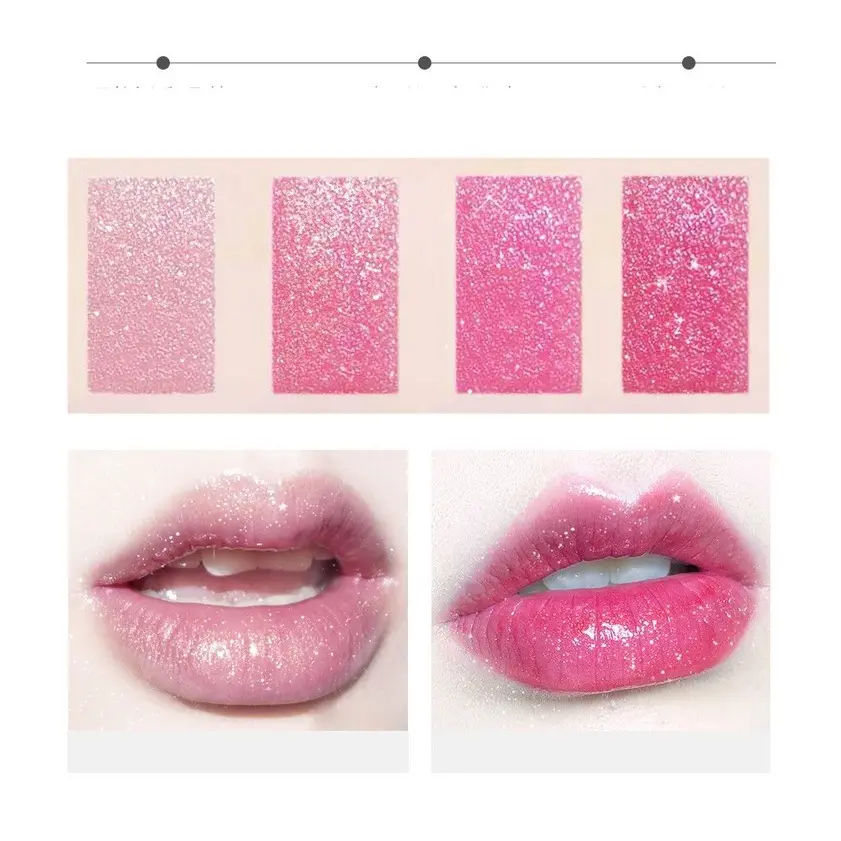 Glitter Lipstick Temperature Color Changing Long Lasting Lip Tint Waterproof Red Pink Sexy Lips Cosmetics Makeup