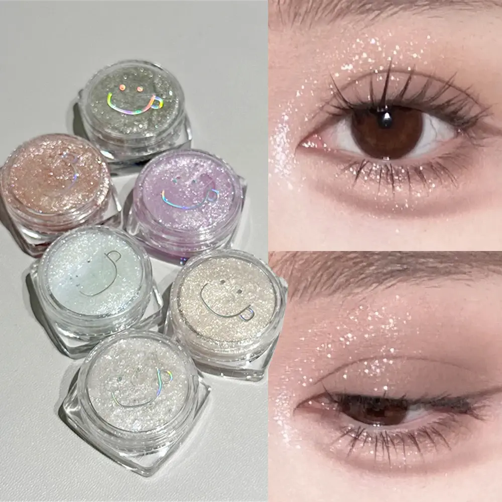 Glitter Highlighter Powder Eyeshadow Gel Fine Sparkling Pearly Diamond Wet Shadow Shimmer Brightening Contouring Makeup Cosmetic