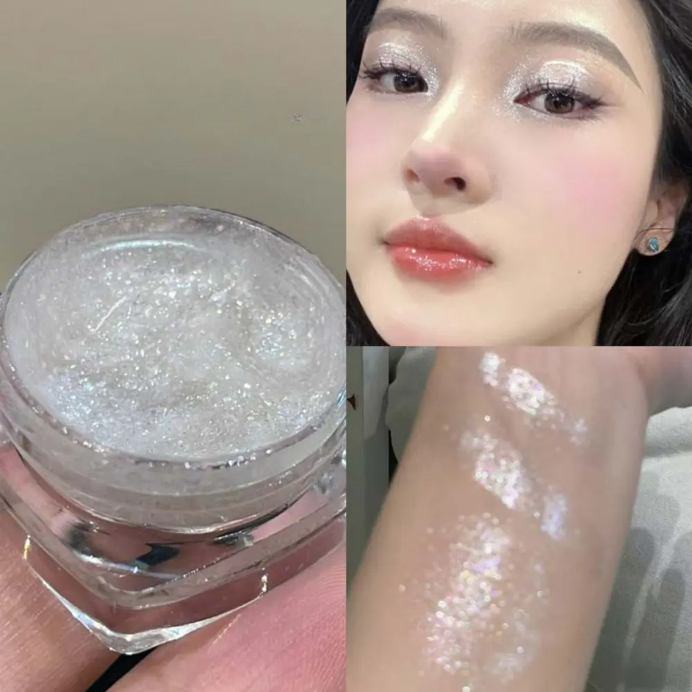 Glitter Highlighter Powder Eyeshadow Gel Fine Sparkling Pearly Diamond Wet Shadow Shimmer Brightening Contouring Makeup Cosmetic