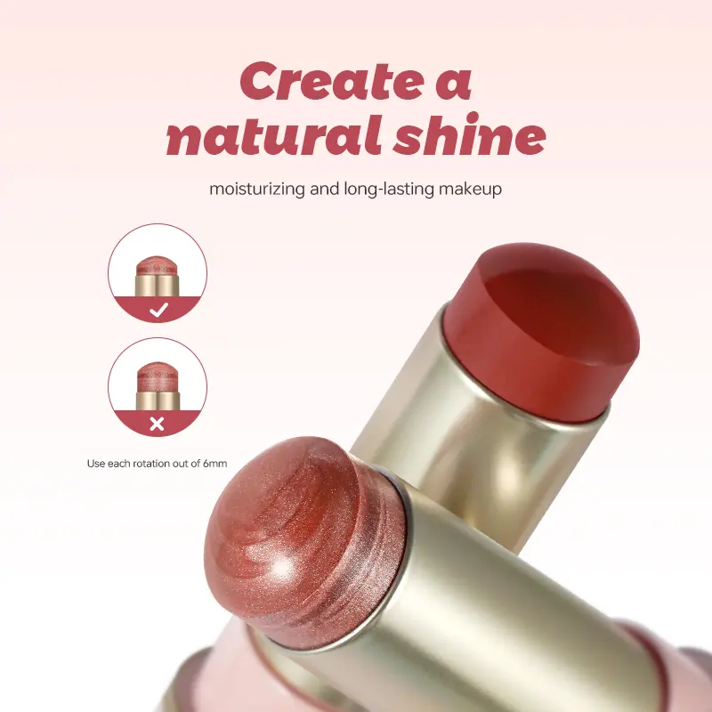 Pudaier highlighter stick, pearlescent highlighter cream brightens the skin tone, easy for beginners to use, suitable for Valent