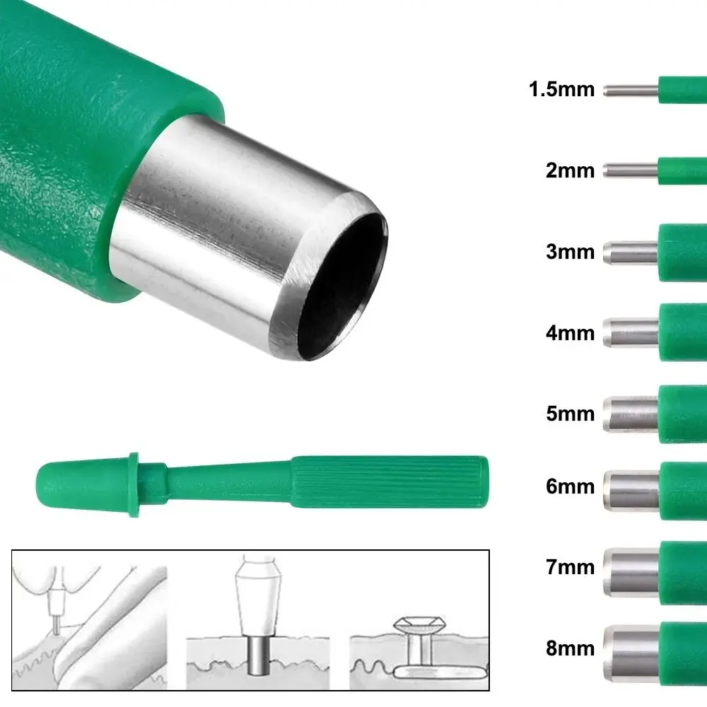 Stainless Steel Body Piercing Tool Acrylic Nose Stud Dermal Puncher Ear Stud Catheter Gauge Dermal Piercing Tool Skin Piercing