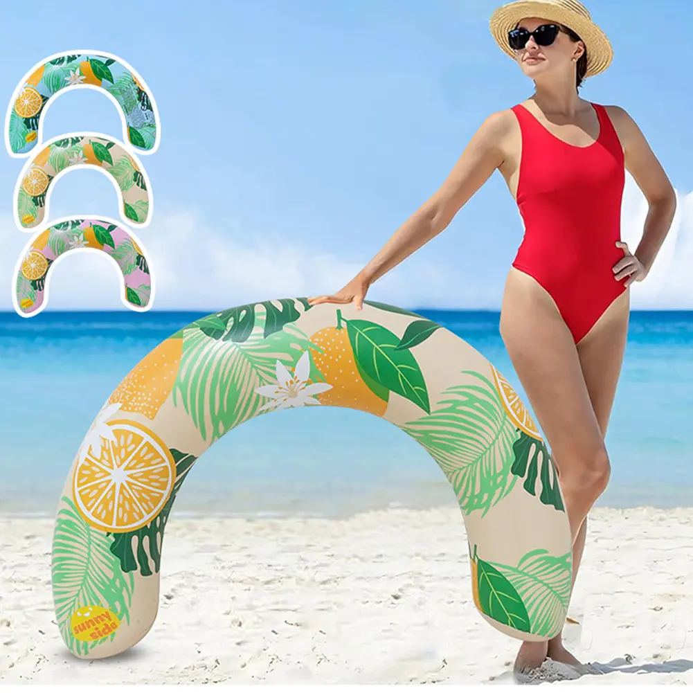 U-Shaped Inflatable Pool Noodles Curved Swimming Float for Summer Beach Pool Party Water Games