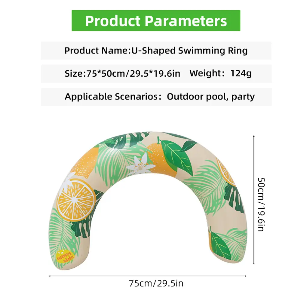 U-Shaped Inflatable Pool Noodles Curved Swimming Float for Summer Beach Pool Party Water Games