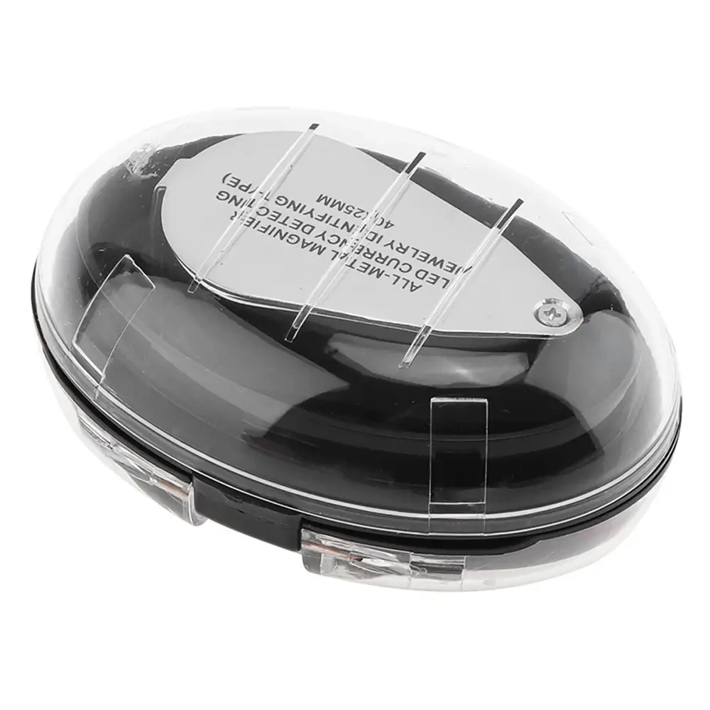 40X Mini Jewelry Magnifying Glass With LED UV Light Foldable Magnifier Portable Handheld Eye Magnifier Glass 25mm Jewelry's Loup