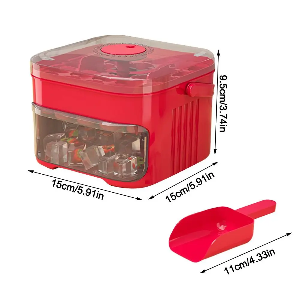 50-Cube Ice Maker with Easy Press Cap Large Capacity with Easy-press Lid Ice Cube Machine Reusable Food-grade Ice Cube Mold