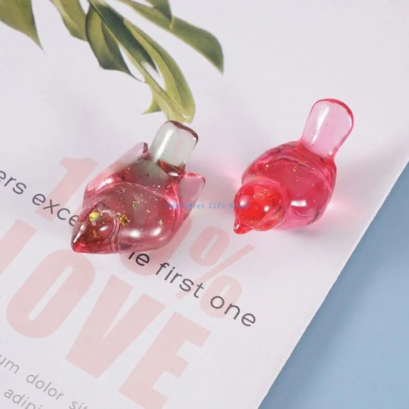 D5QB DIY Art Crafts Crystal Epoxy Resin Mold Birds Bear Desktop Decorations Mold