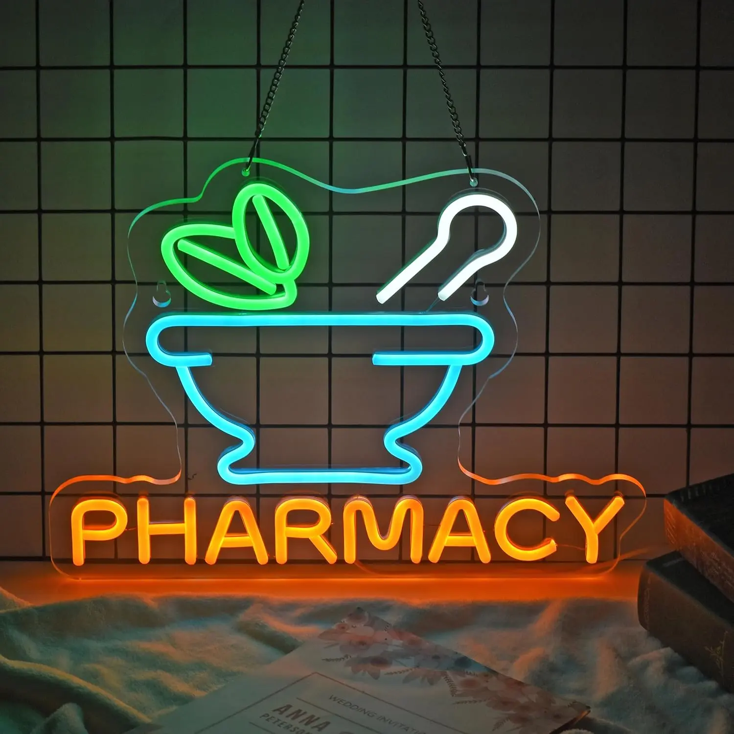 Pharmacy Neon Sign Led Neon Lights for Business Medicine Shop Wall Decor Ultra Bright Dimmable  Billboard Grand Opening Gift