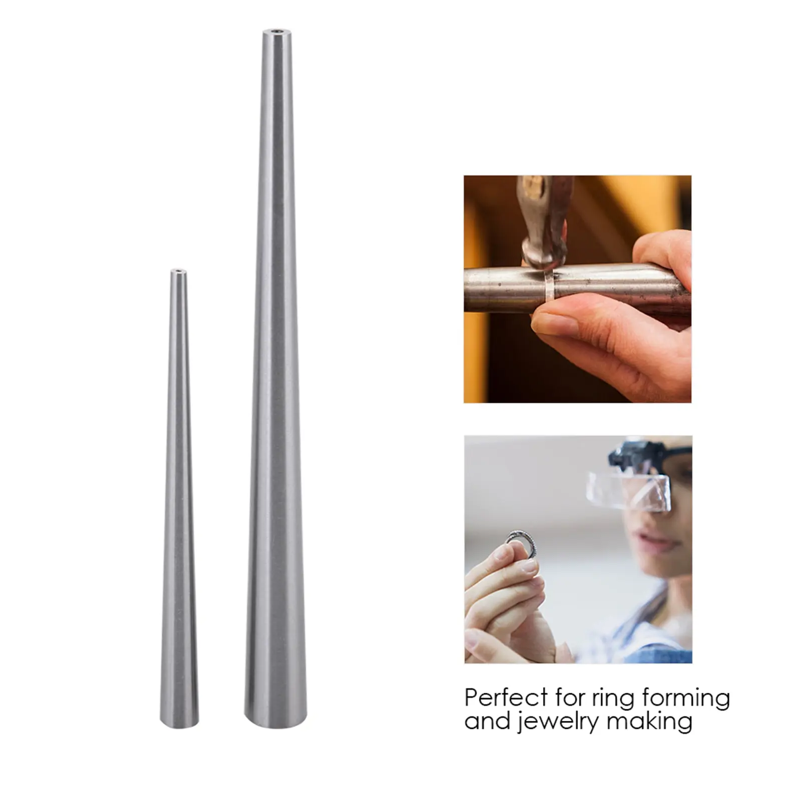 Stainless Steel Ring Enlarger Stick Mandrel Sizer Tool for Jewelry Making Ring Forming DIY Practical Jewellery Ring Size Enlarge