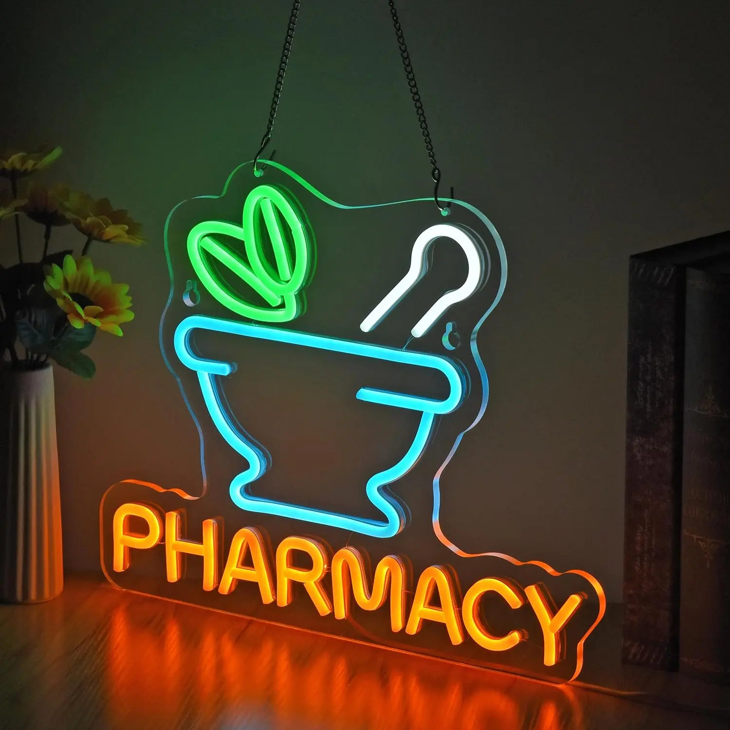 Pharmacy Neon Sign Led Neon Lights for Business Medicine Shop Wall Decor Ultra Bright Dimmable  Billboard Grand Opening Gift