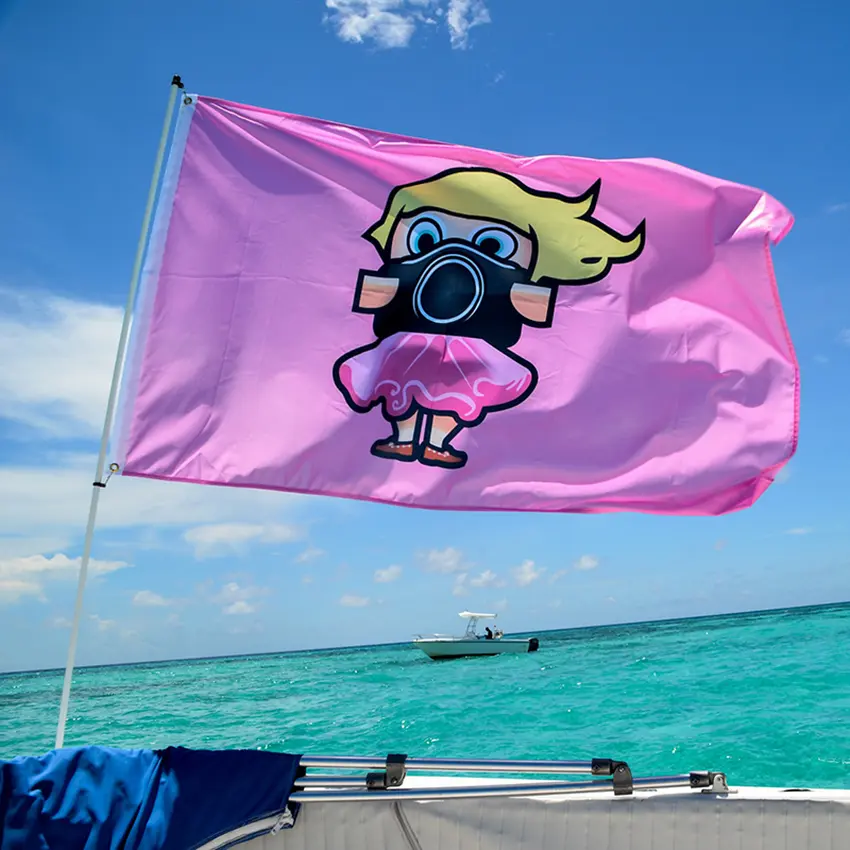 Custom Gift Flag Small 60X90cm 2x3FT Single Side Polyester We Design Any Logo Any Color Home Decoration Outdoor Advertising