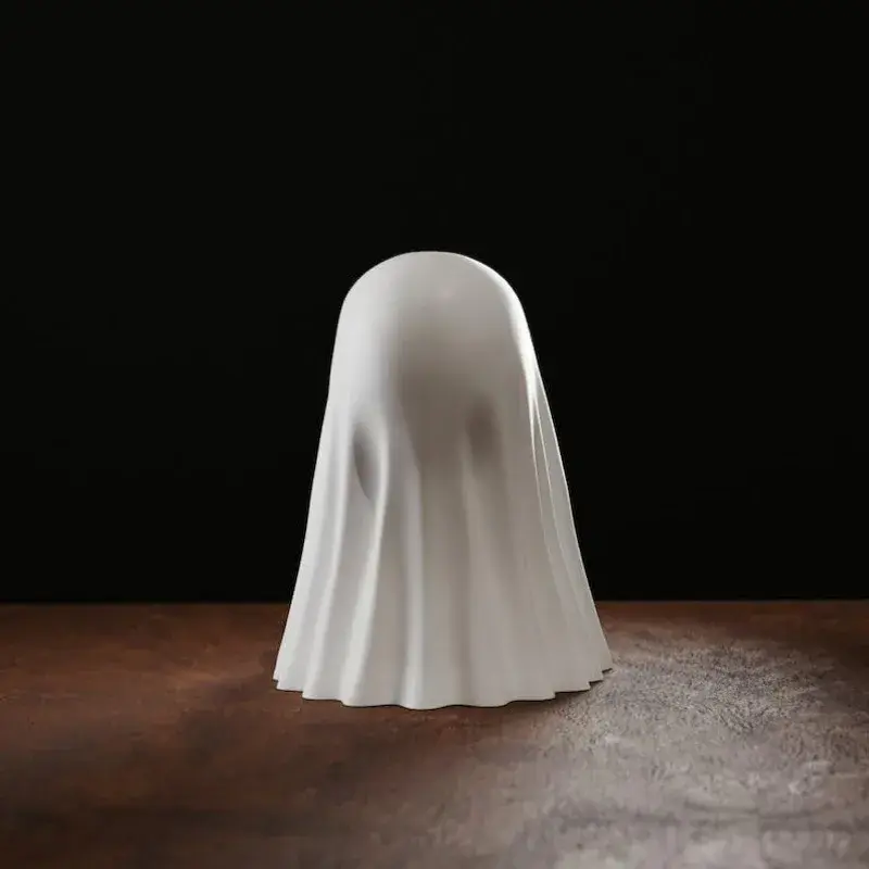 Car Decorate Luminous Middle Finger Cute Ghost Statue Small Scary Ghost Figurines Halloween Decoration Home Table Ornaments