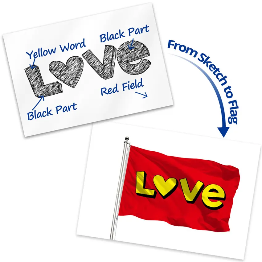 Custom Gift Flag Small 60X90cm 2x3FT Single Side Polyester We Design Any Logo Any Color Home Decoration Outdoor Advertising