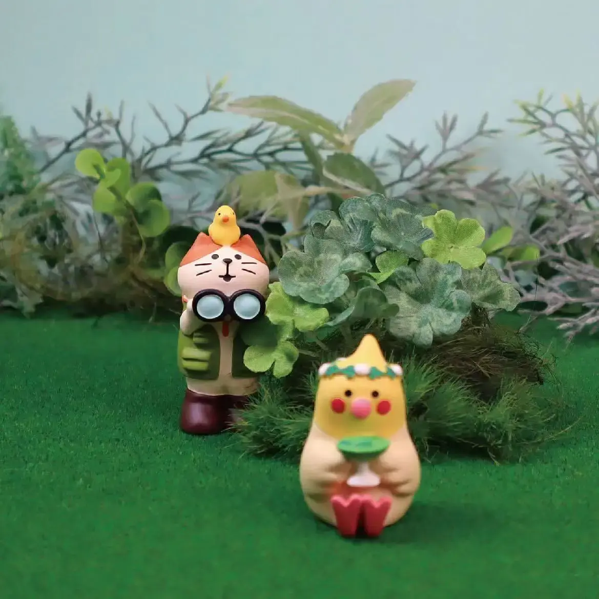 Japanese Groceries Zakka Spring Garden Series Home Decoration Creative Small Ornaments Resin Craft Toys Collectible Gifts