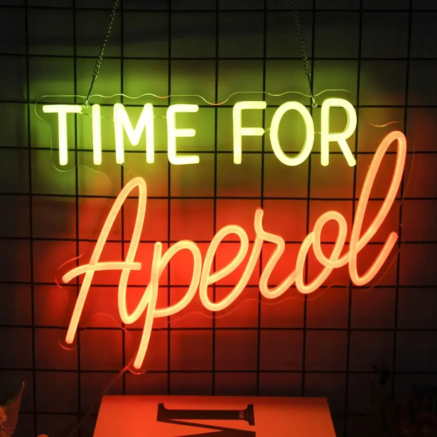 Time for Aperol Neon Signs LED Neon Light Sign for Home Bar Man Cave Bar Decor Store Club Bistro  Christmas Gift Night Light
