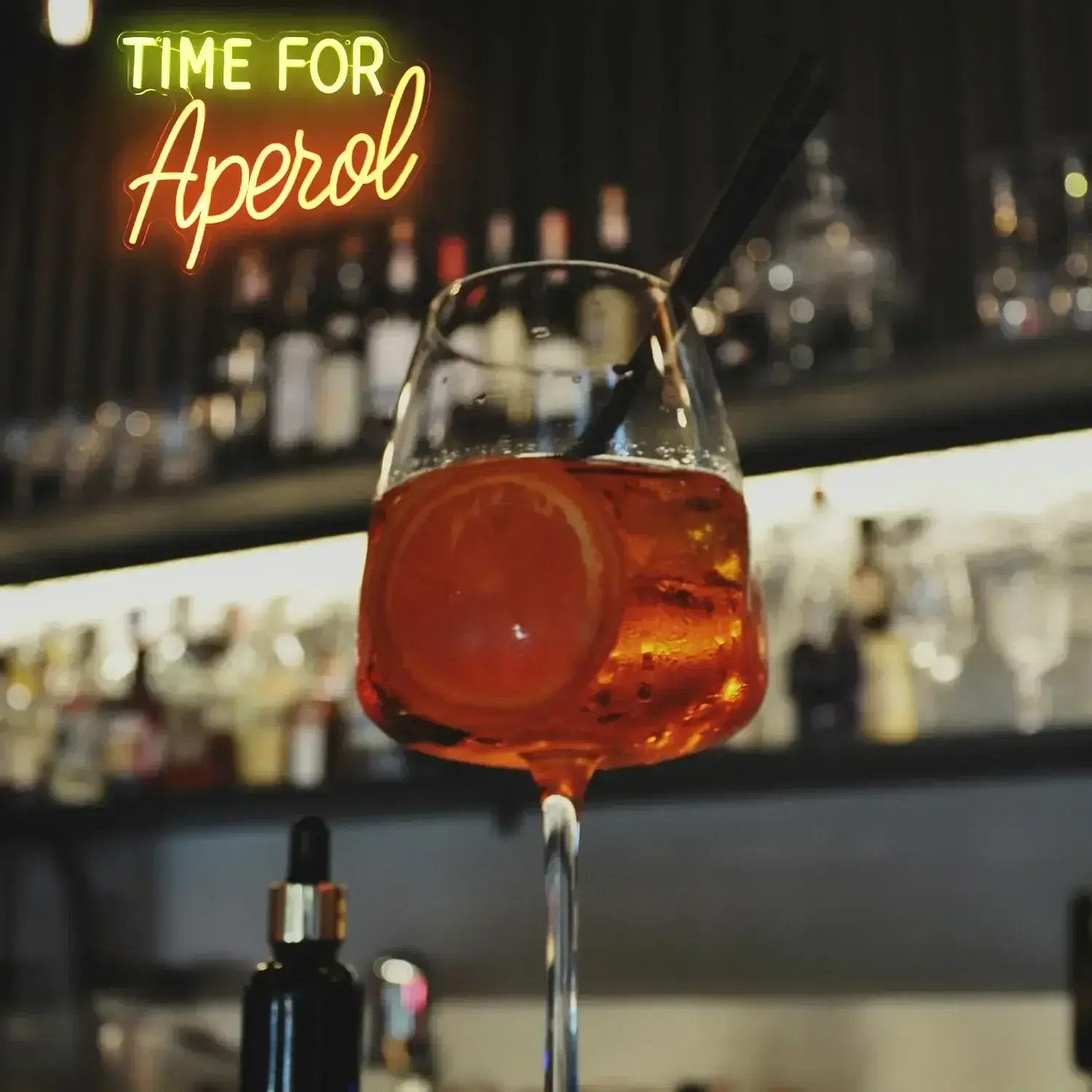 Time for Aperol Neon Signs LED Neon Light Sign for Home Bar Man Cave Bar Decor Store Club Bistro  Christmas Gift Night Light