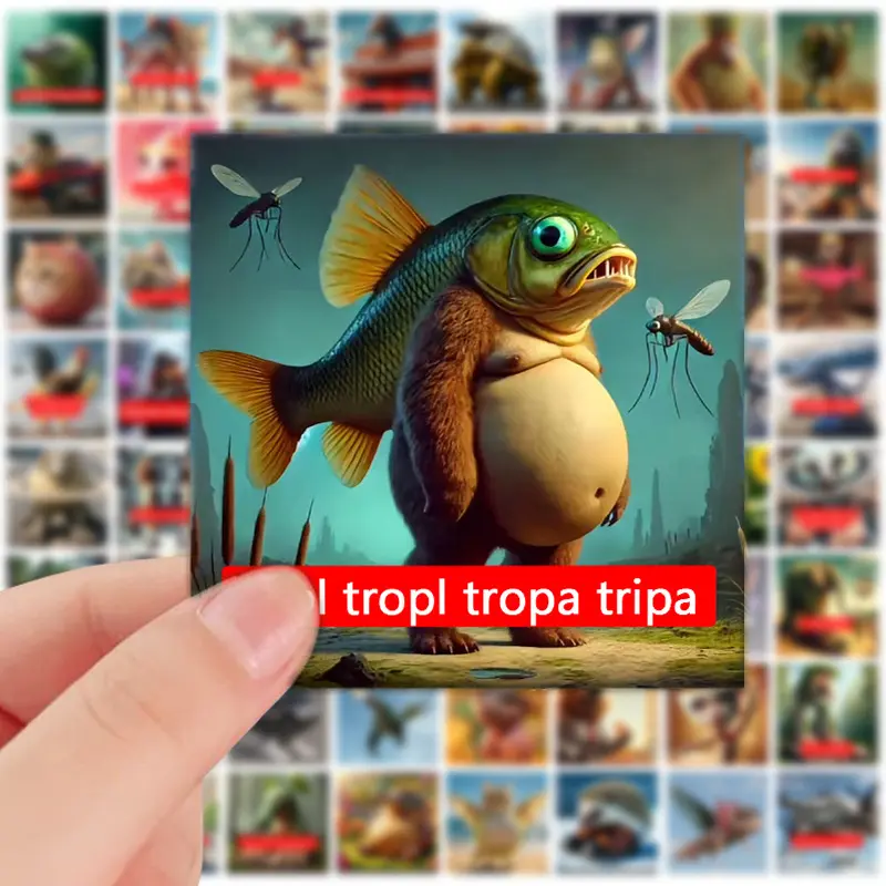 72 Stickers Tung Tung Tung Sahur Phone Stickers Tralalero Tralala Phone Stickers Home Decoration Wall Stickers Mobile Decoration
