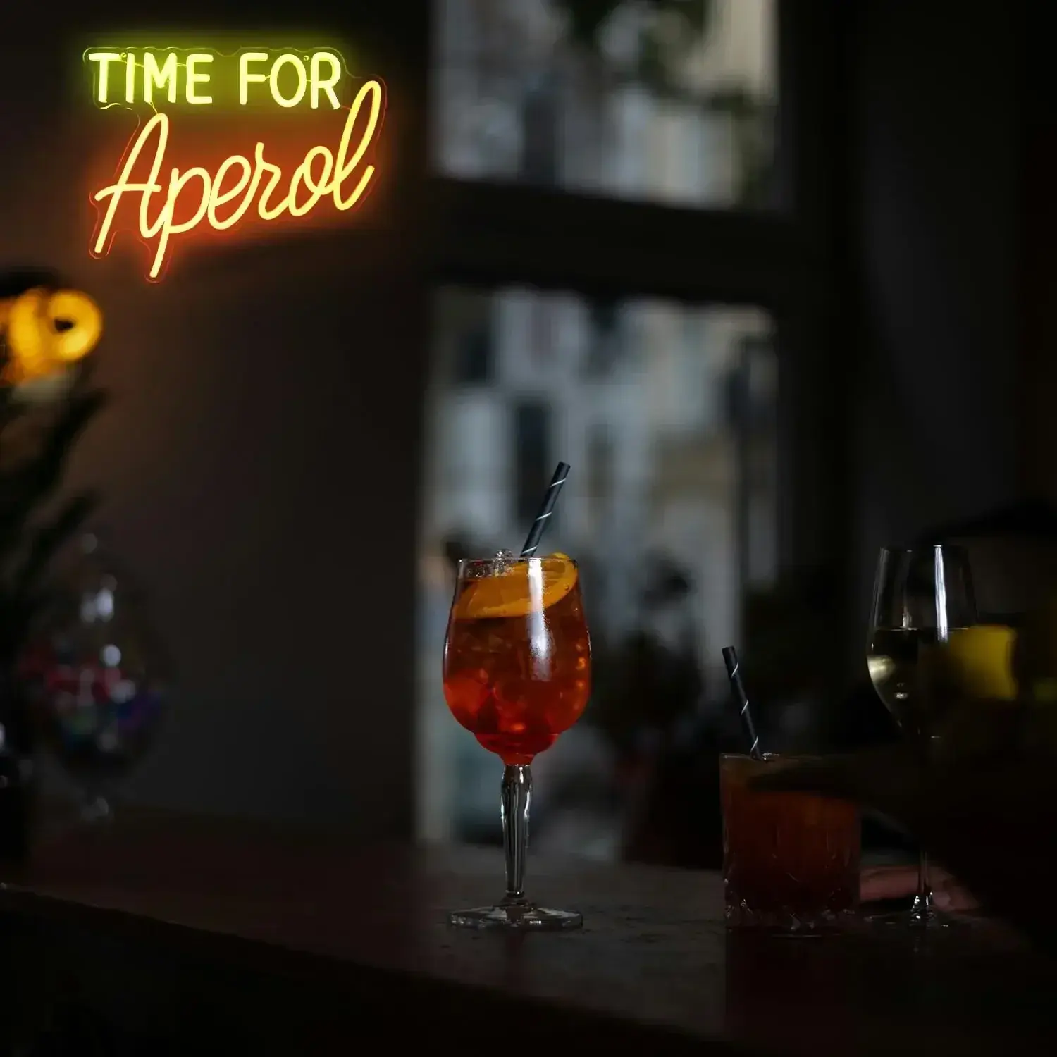 Time for Aperol Neon Signs LED Neon Light Sign for Home Bar Man Cave Bar Decor Store Club Bistro  Christmas Gift Night Light